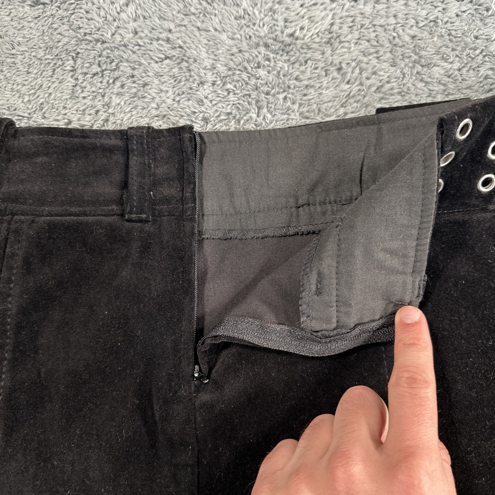 Vintage Y2K Lip Service Black Mini Skirt Gothic Fetish Medium Witchy USA Grunge - Picture 13 of 13
